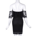 Kate Kasin Sexy Mujeres De Hombro Cuello Cuello Mini Vestido Vestido KK000635-1